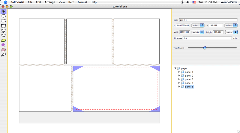 resize the panels